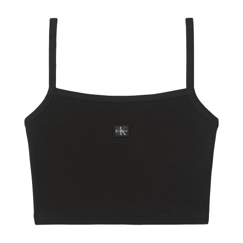 Calvin Klein Γυναικεία αμάνικη μπλούζα Cropped Ribbed Cotton Cami Top